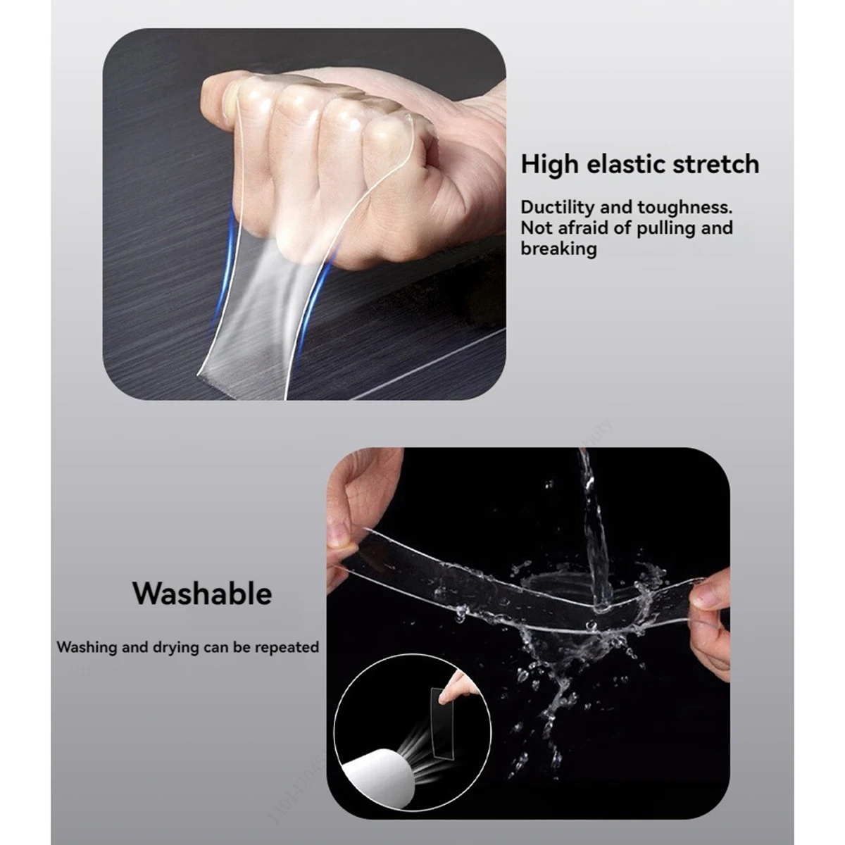 Waterproof Adhesive Reusable Nano Tape: Easy Apply To Seal Pools, Kitchens, for Home & Restaurant Use On Various Surfaces view 3