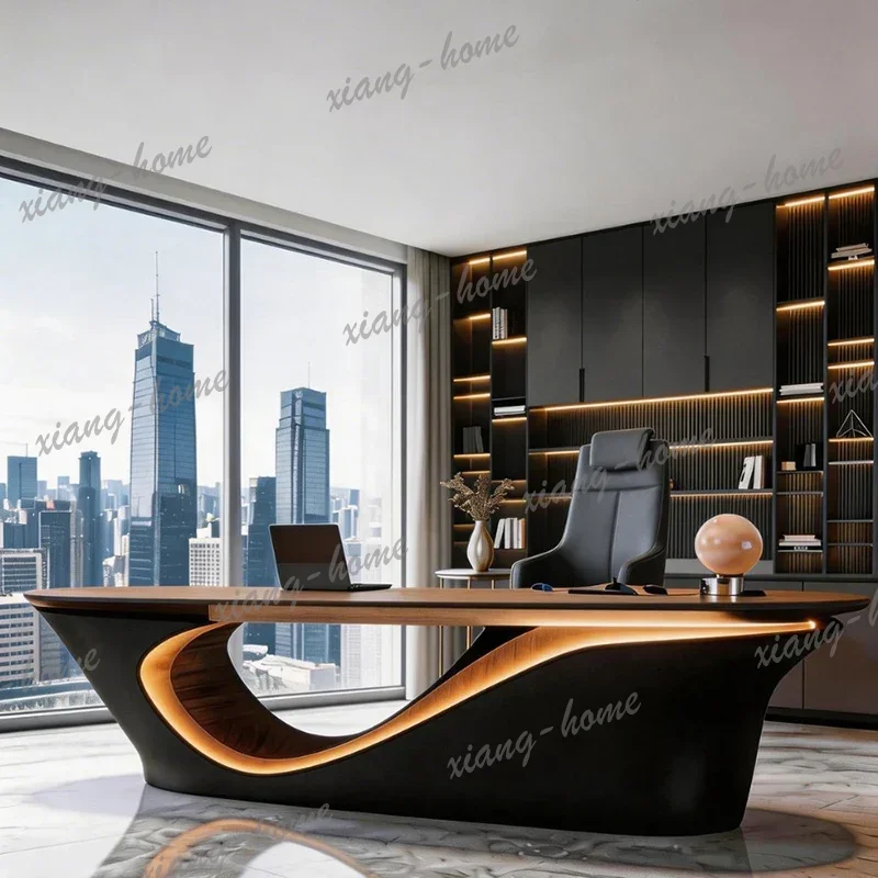 Factory Direct Designer Aesthetic Office Desk Luxury Ladies Modern Executive Office Desk Craft Conference Escritorios De Oficina
