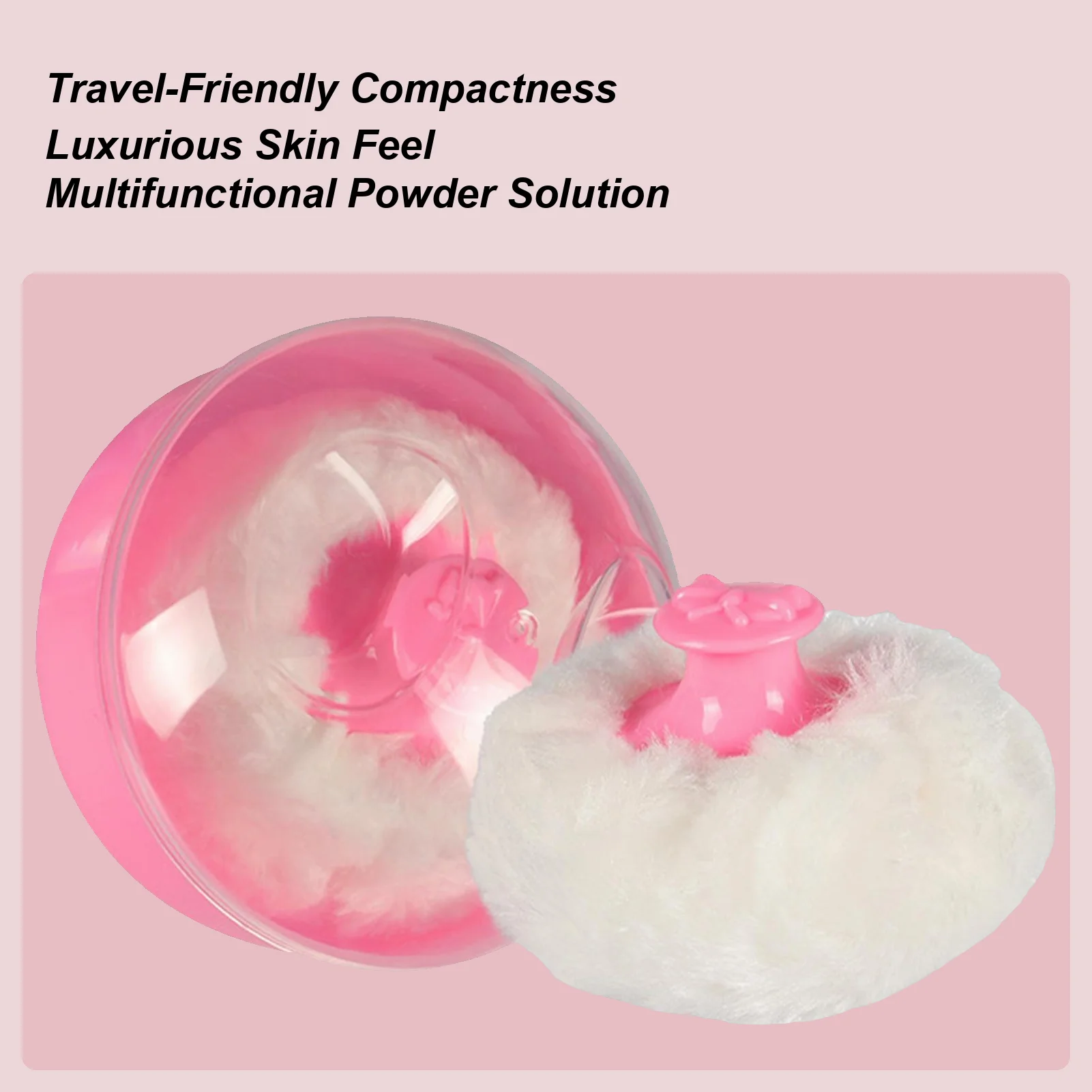 

Body Powder Puff and Container Baby Body Powder Dispenser Container for Bath with Puff Secure Closure Post-Shower Bath Care
