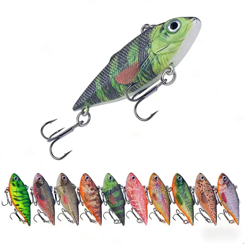 

Набор из 10 новых окрашенных виб-приманок (6,4 см, 8 г) - тонущие рыболовные приманки, набор снастей для рыбалки