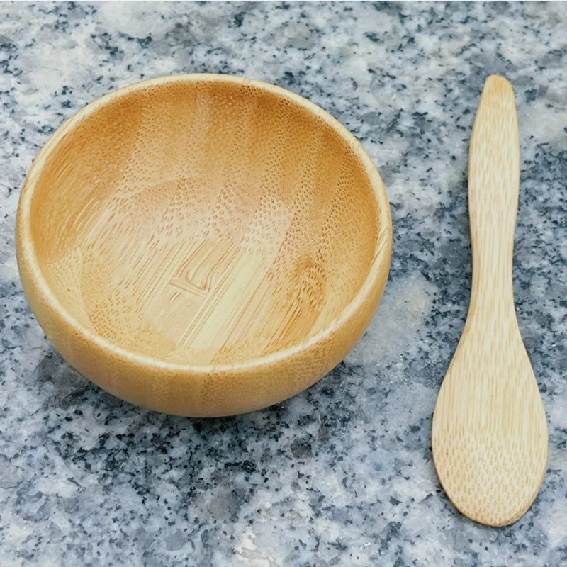 Facial Mask Kit Multi-Piece Set Bamboo Bowl For Women Lady DIY Facial Mask Kit  Face Mask Cosmetic Beauty Tool Skin Care