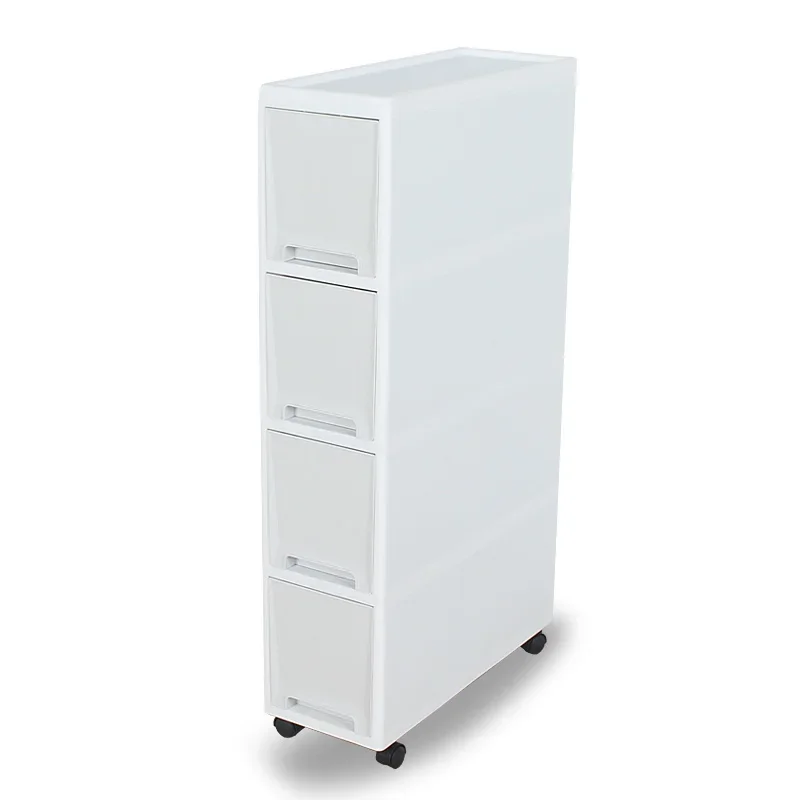 Ultra-narrow slit storage rack kitchen refrigerator 18cm gap bathroom narrow cabinet bathroom drawer-type slit storage cabinet