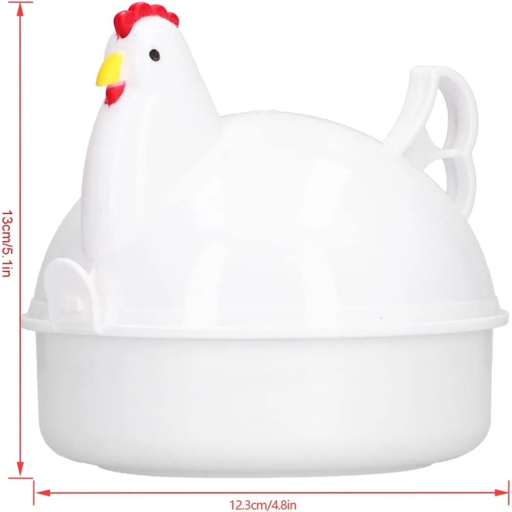 Chicken Shaped Microwave Egg Cooker, Can Cook 4 Eggs, Hard Plastic Shell, Aluminum Alloy Material, Can Cook Eggs Soft or Firm. image 6