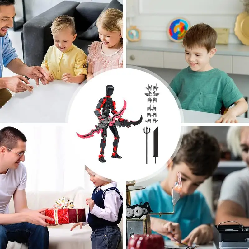 3D-Actionfiguren 3D-gedruckte Gelenk figur bewegliche 3D-gedruckte Roboter-Mehrgelenk-bewegliche Roboter-Action figur für Kinder &