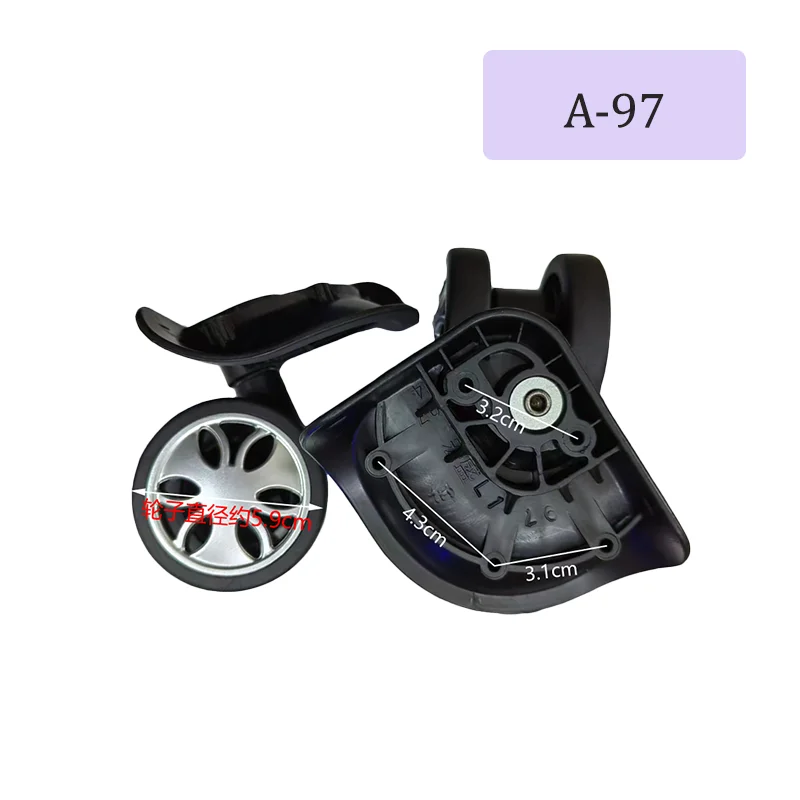 For HOSHENG A97 Luggage Wheels Handle Replacement Parts Suitcase  Accessories 360° Rotating Wear Resistant Wheels With