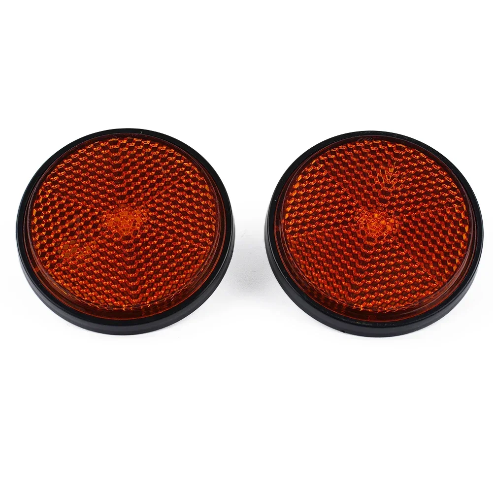 2xCircular Reflector Motorcycle Ebike Reflectors Car Trucks Motorcycle Night Reflector Refraction Light Security Reminder