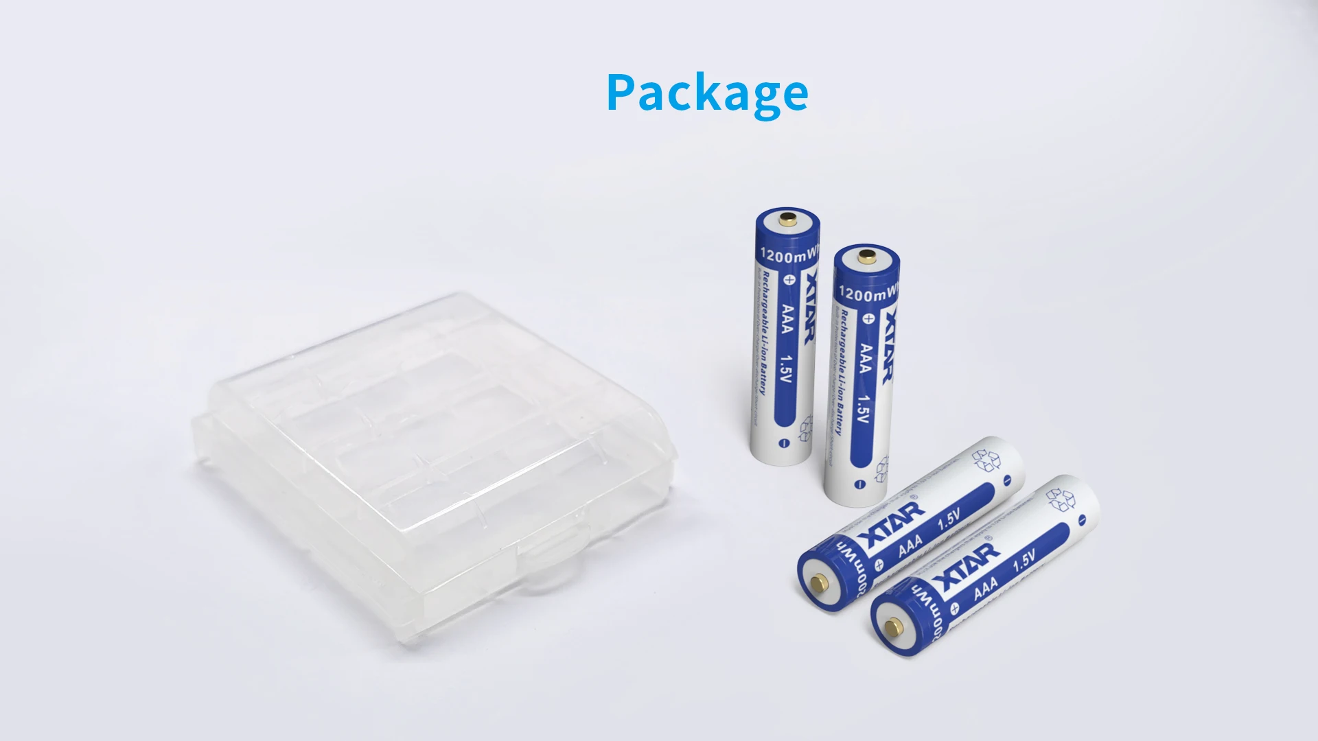 4PCS/8PCS XTAR 1.5V AAA 1200mWh Battery Button top Rechargeable Li-ion batteries Used for Toys / Remote Controls / Radio