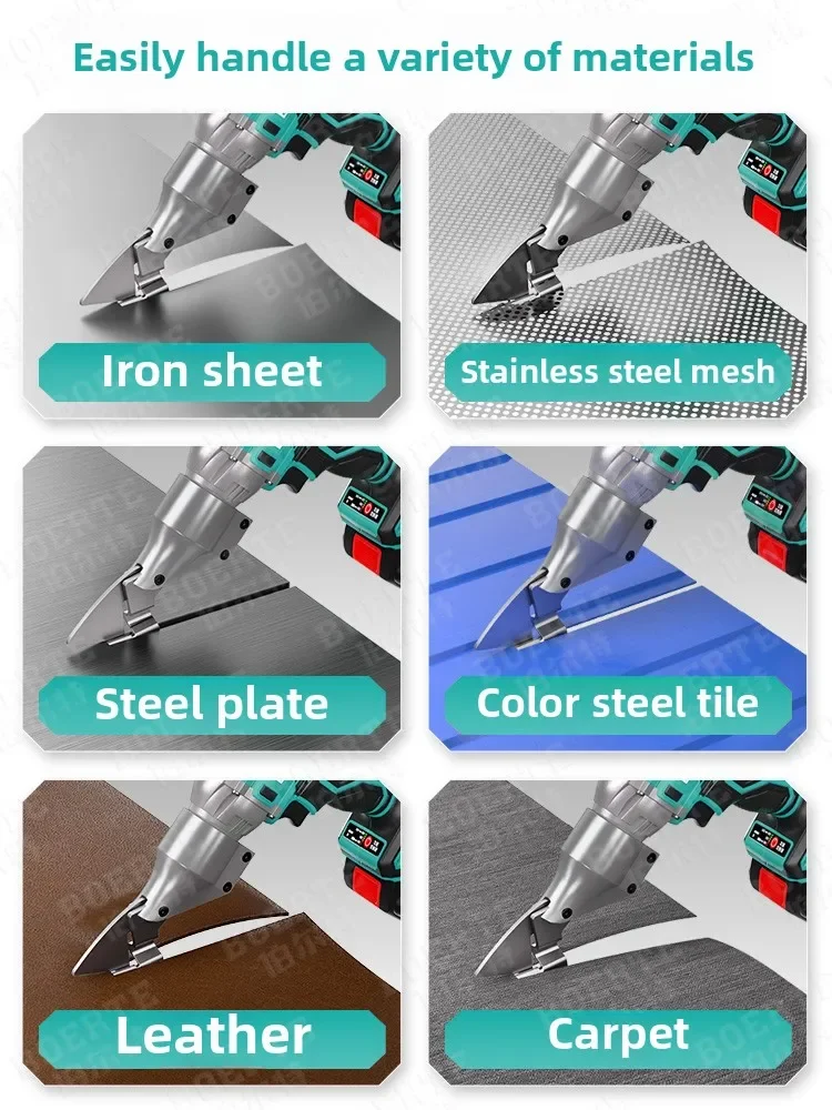 110V/220V Rechargeable Electric Scissors Stainless Steel Metal Cutter Multi Function Li Battery Scissors ADA