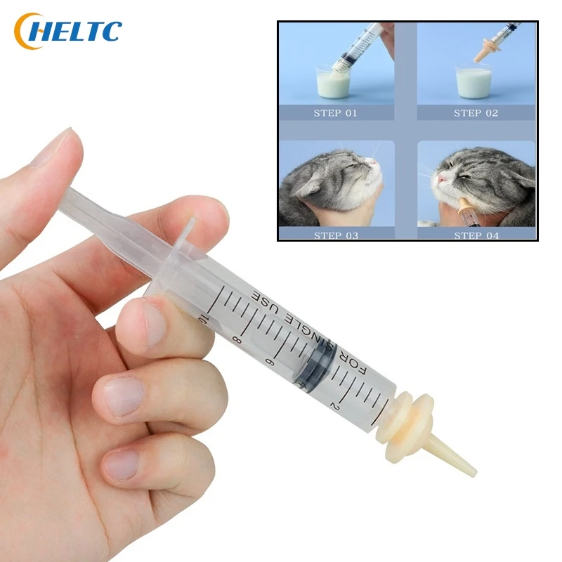 1*Pet Feeding Oral Syringe Dog Cat Feeding Pacifier Newborn Pet Feeding Nipple Medicine Dropper Syringe For Nursing Puppy Kitten