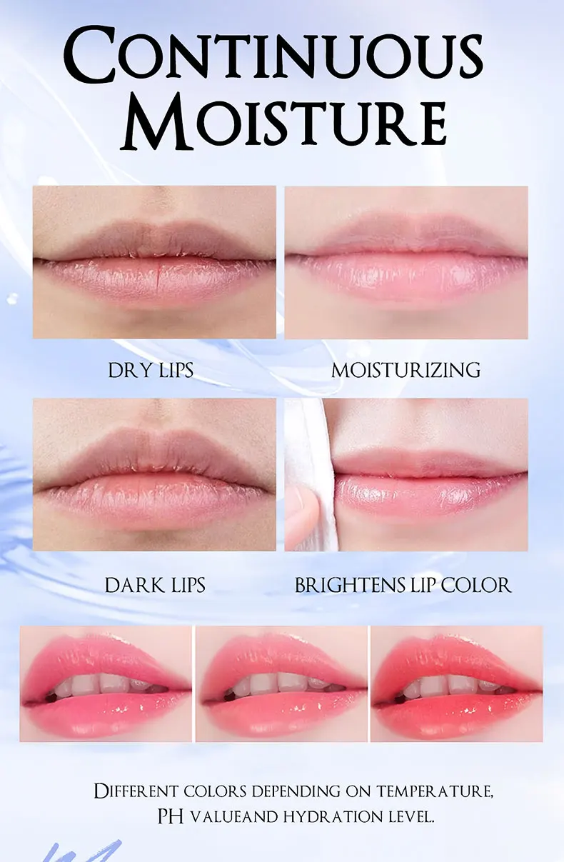 Waterproof Chameleon LipStick Jelly Glittter Transparent Color Changing Lipstick Long Lasting Shimmer Gold Foil Lip Balm Makeup