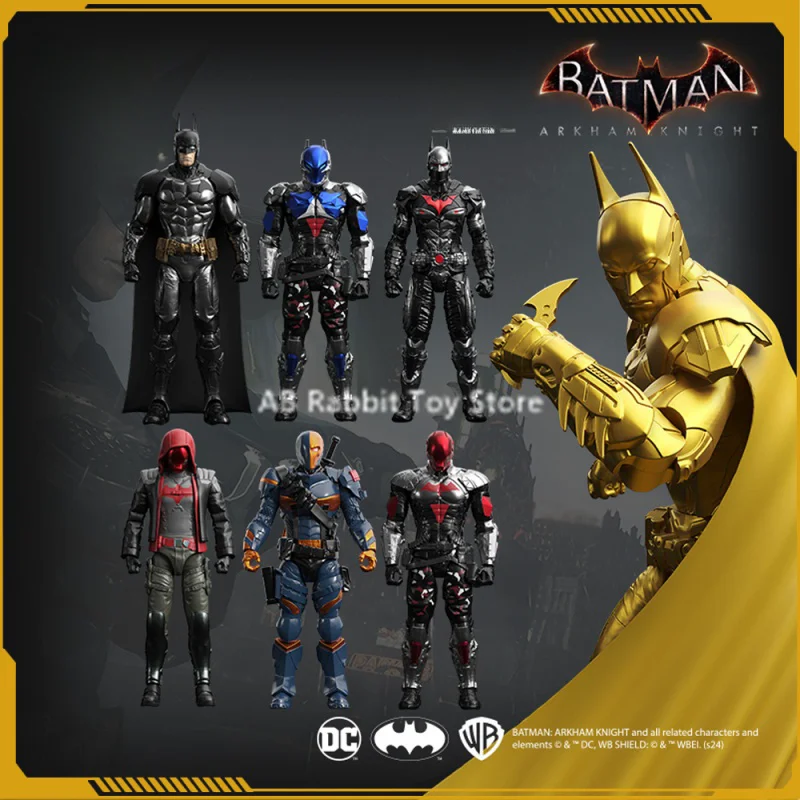 New F5  Batman Arkham Knight Deathstroke Red Hood Model Blind Box 7style 10cm  Action Figure DIY Toys Model Kids for Toys Gift