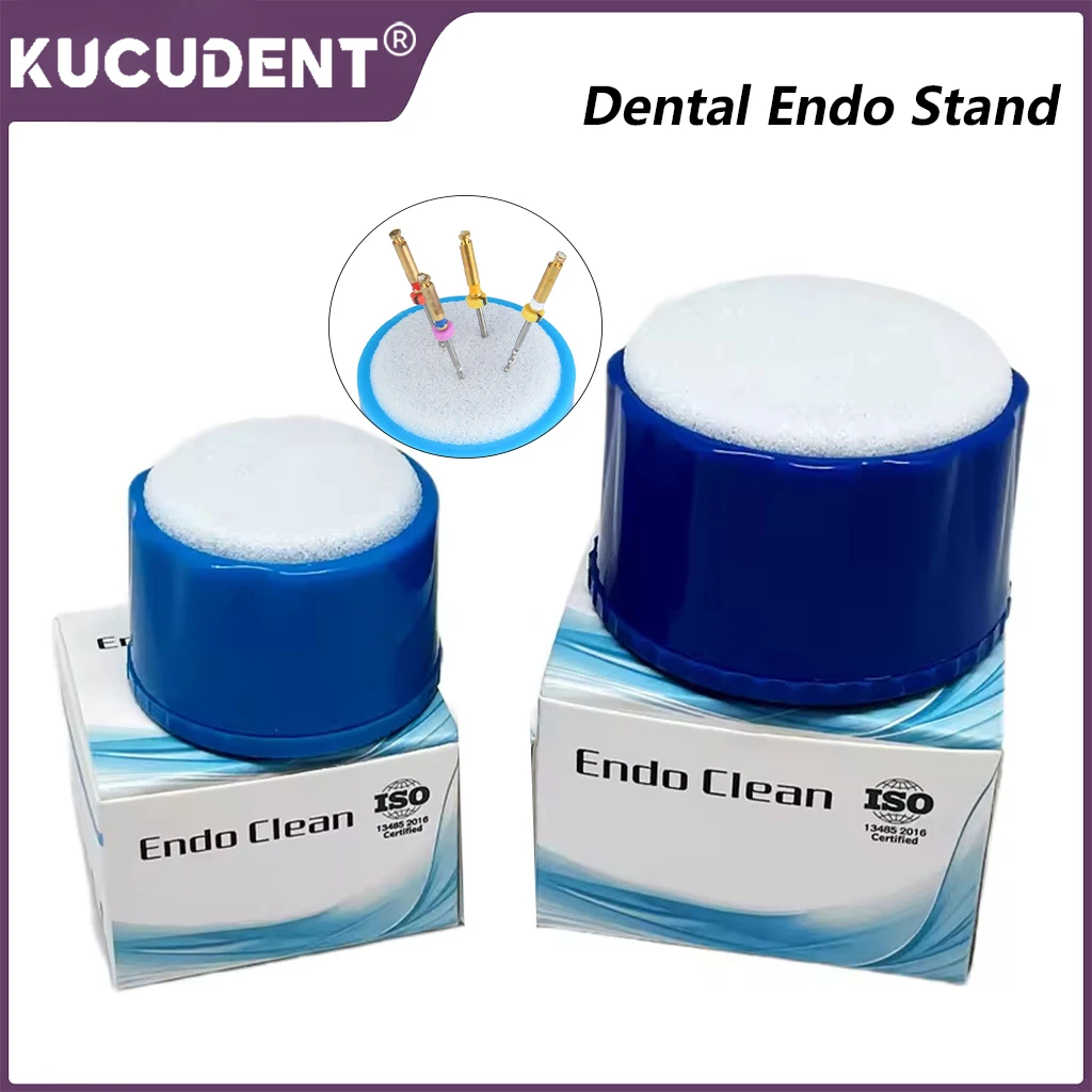 1Pc Dental Endo Stand Root Canal Cleaning Foam Files Drills Holder Endodontic File Block Washing Box With Sponge Dentistry Tools