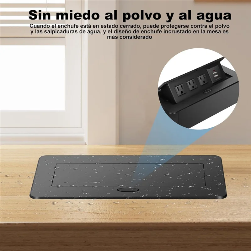 -Up Socket -Up Multi-Function Socket 3-Seat 2-Port US Standard Socket Safe And Pressure-Resistant