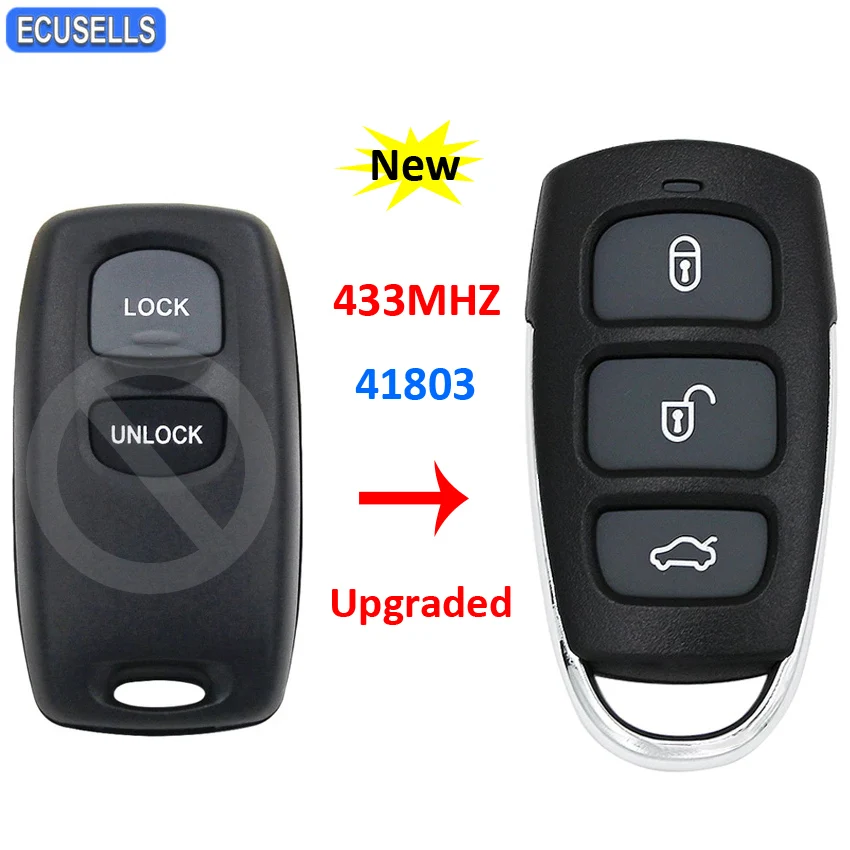 Ecusells New Design Keyless Entry Remote Smart Car Key Fob 433Mhz for Mazda 2 6 2002 2003 2004 2005 Visteon Model No. 41803