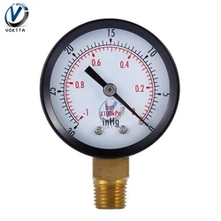 Vacuum Manometer Mini Dial Portable Dual Scale Dial Gauge 1/4