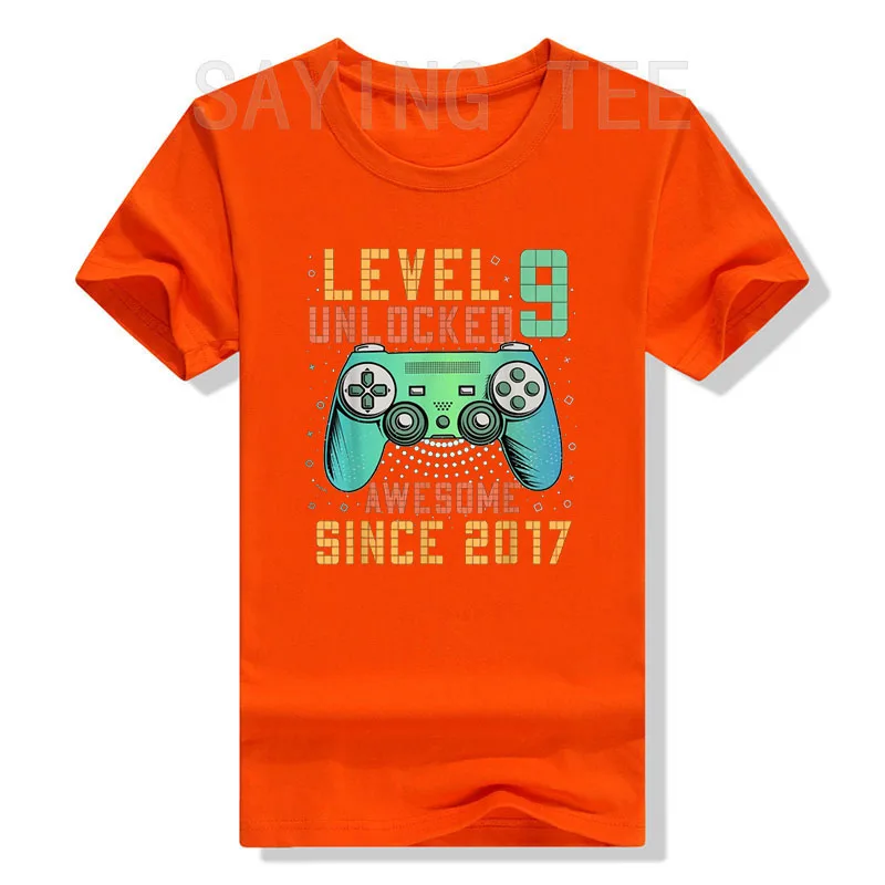 Level 9 Freigeschaltet – Fantastisch seit 2017 Gaming-T-Shirt – Geschenk zum 9. Geburtstag für 9-jährige Jungen – Gamer-T-Shirt – Coole Geschenke für Söhne zum Geburtstag – Detail 14