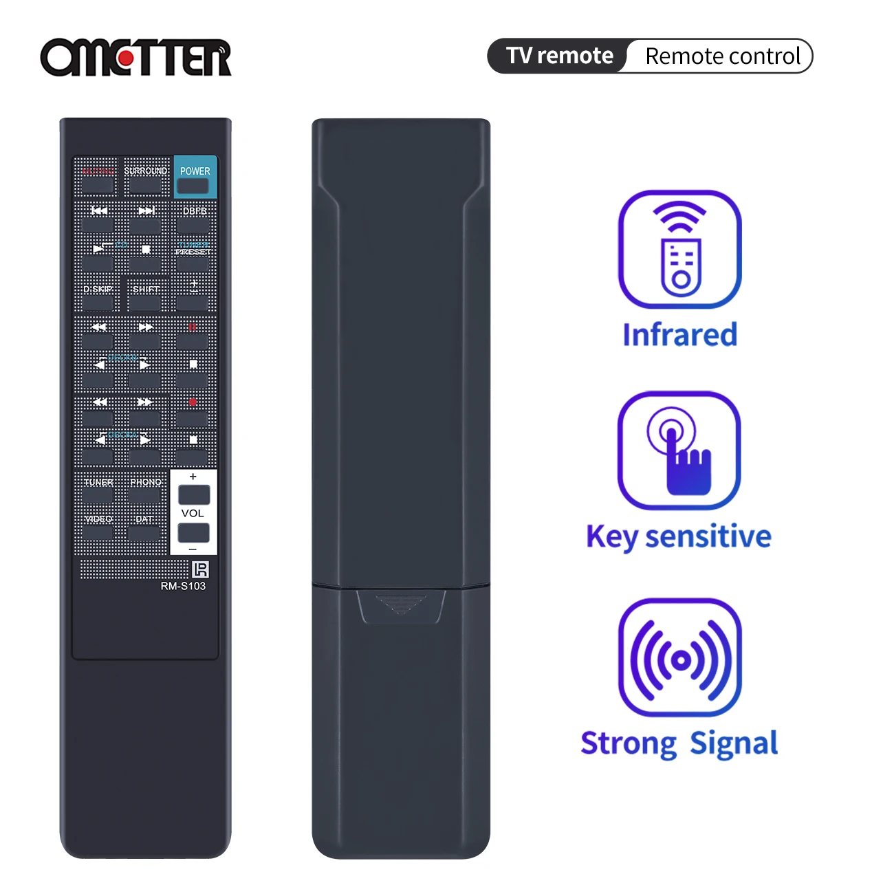 New RM-S103 Fit for Sony Remote Control FM Stereo FM-AM Receiver STR-GX49ES STR-GX47ES STR-AV570X STRGX49ES STRGX47ES STRAV570X