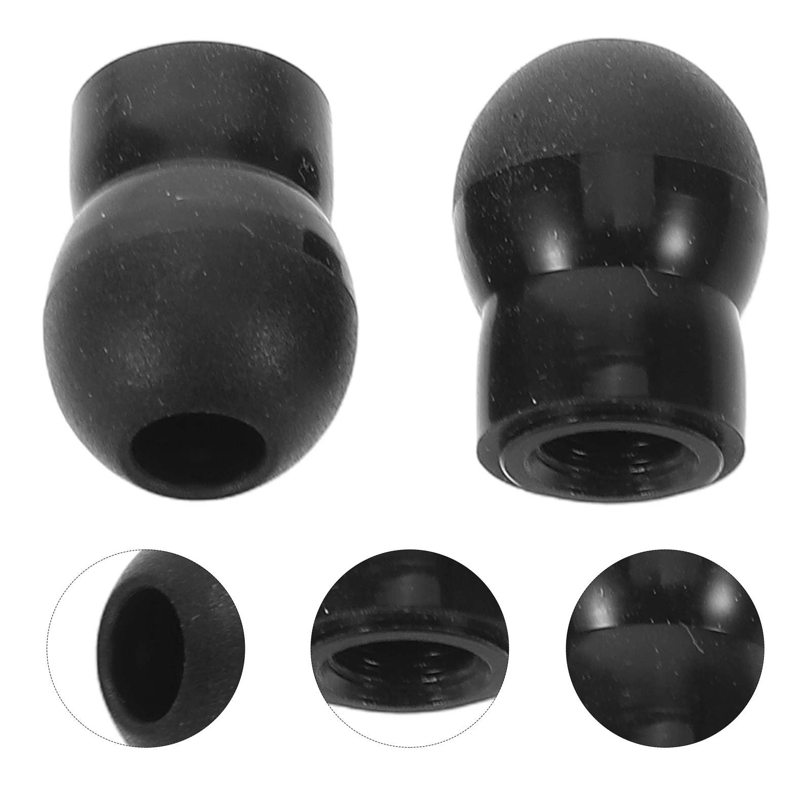

2 Pcs Stethoscope Earplugs Black Silicone Headphone Accessories Silica Gel for Noise Reduction