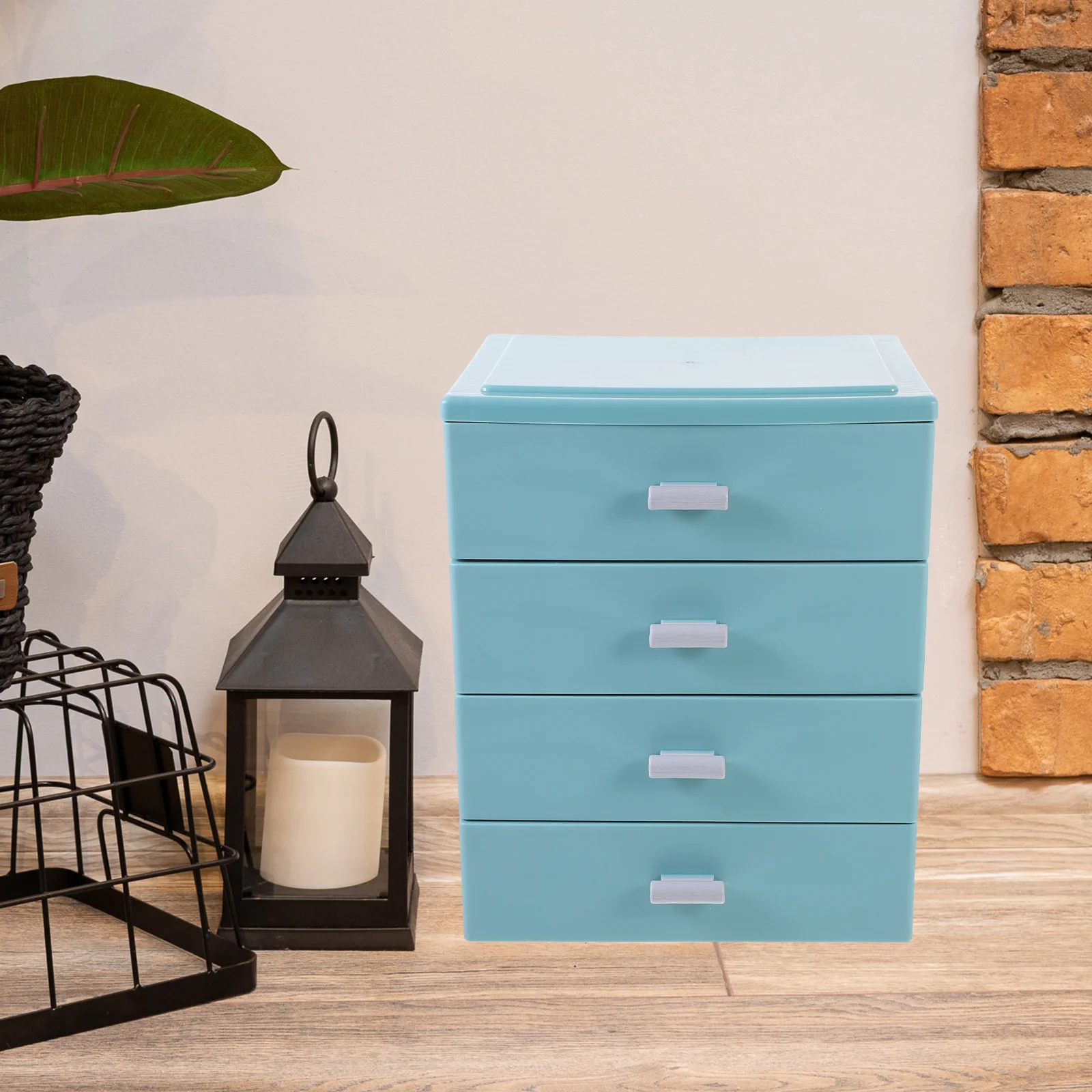 

Exquisite Blue Desktop Organizer Multi-Layer Drawer Design Large Capacity Makeup Stationery Storage Box Home Office Gift