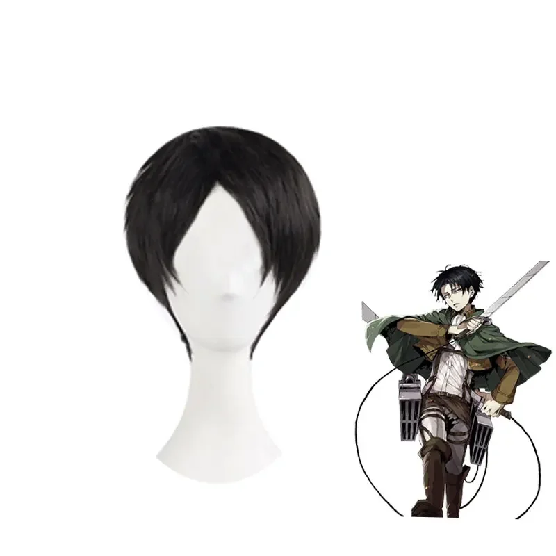 Anime Attack on Titan Levi Ackerman Cosplay Costume Set Wig Jacket Cloak Leather Harness Belt Apron Skirt Scouting Legion Cape