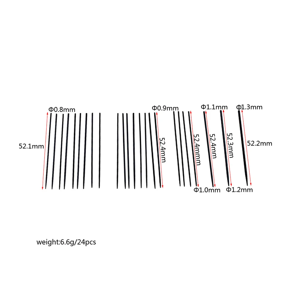 

24pcs Saxophone Pin Spring Black Durable Lightweight Repair Replacement For Alto Sax Needle Clarinet Flute Parts Woodwind