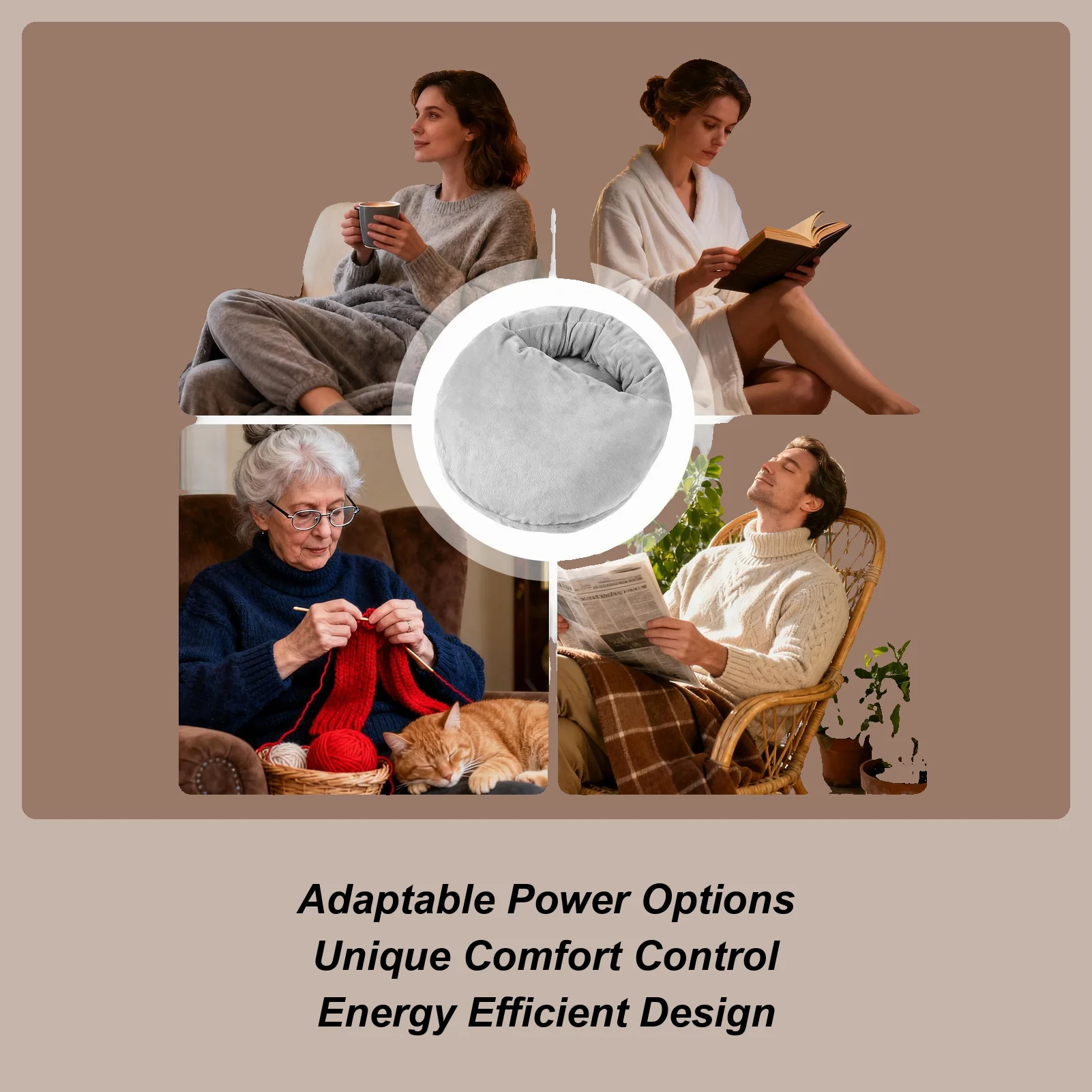 

Electric Feet Warmers 3 Heat Modes Timer Auto Shut Off Heater Heated Foot Pad for Women Men Offices Chair Camping Legs Rest Work