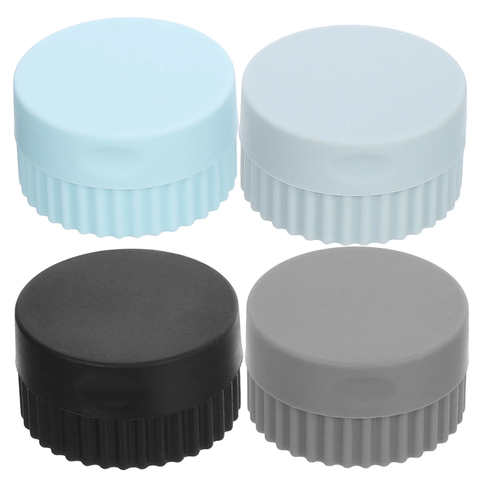 4 Stück kompakte Reise-Pillenhülle, langlebiger Silikon-Organizer für Medikamente, Vitamine, tragbarer, auslaufsicherer Behälter