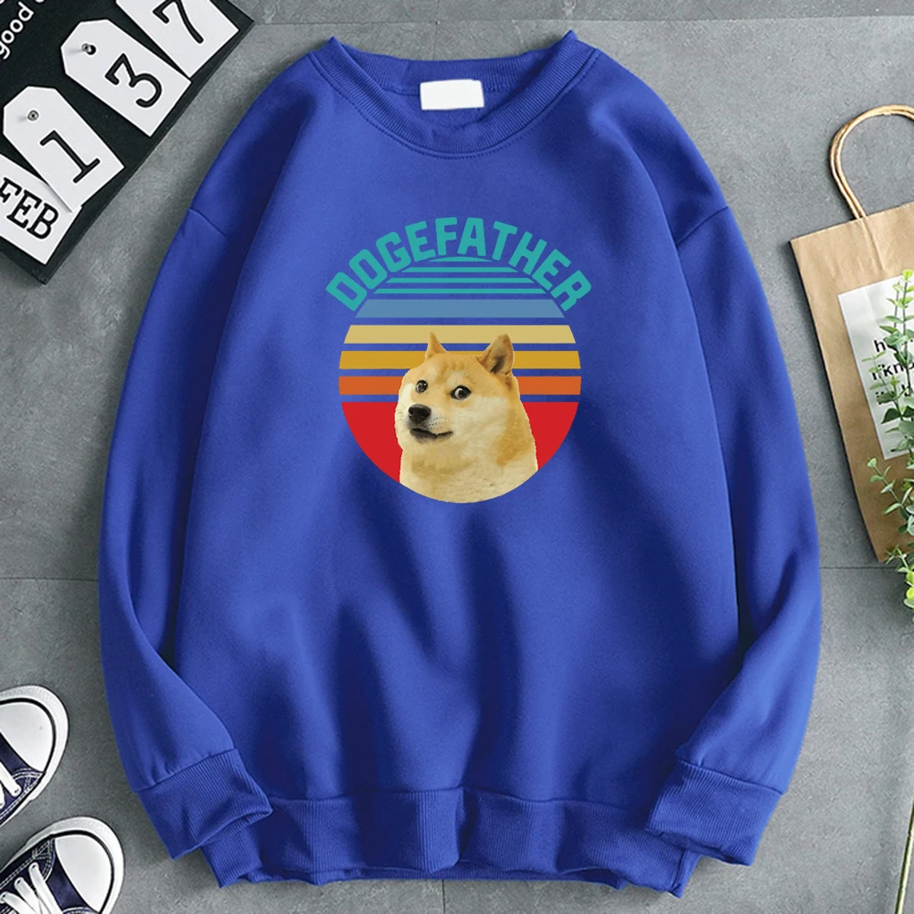 

Doge Father Shiba Inu Print Mens Hoody Comfortable Winter Men's Hoodies Fleece Autumn Sweatshirt Oversized Winter Streetwear