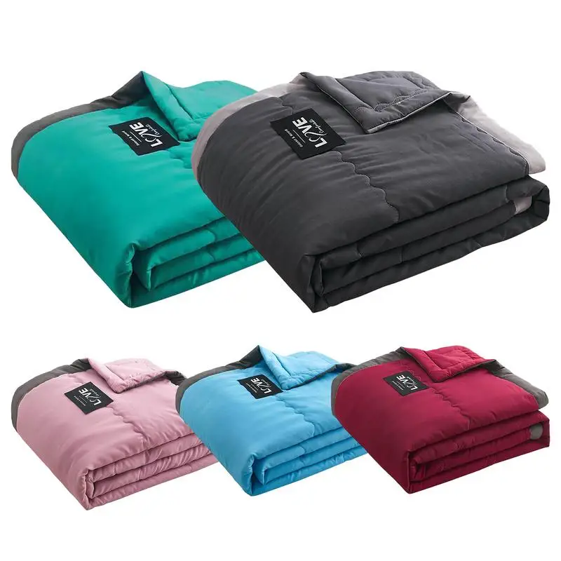 

Skin-Friendly Cooling Blanket Lightweight Fiber Cooling Comforter Cover Air Conditioning Quilt Summer Breathable Cooler Quilt