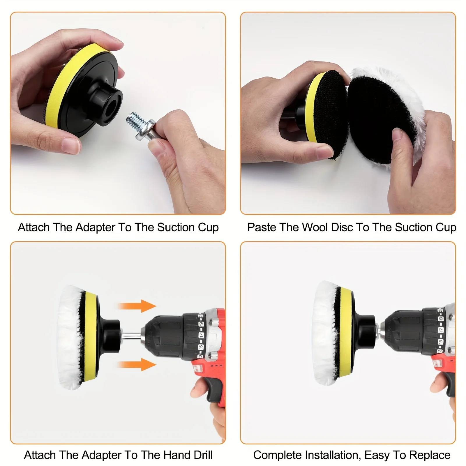 Car Wool Polishing Disc Car Waxing Polishing Buffing Tools 75mm Car Paint Care Polisher Pads Auto Beauty Accessories