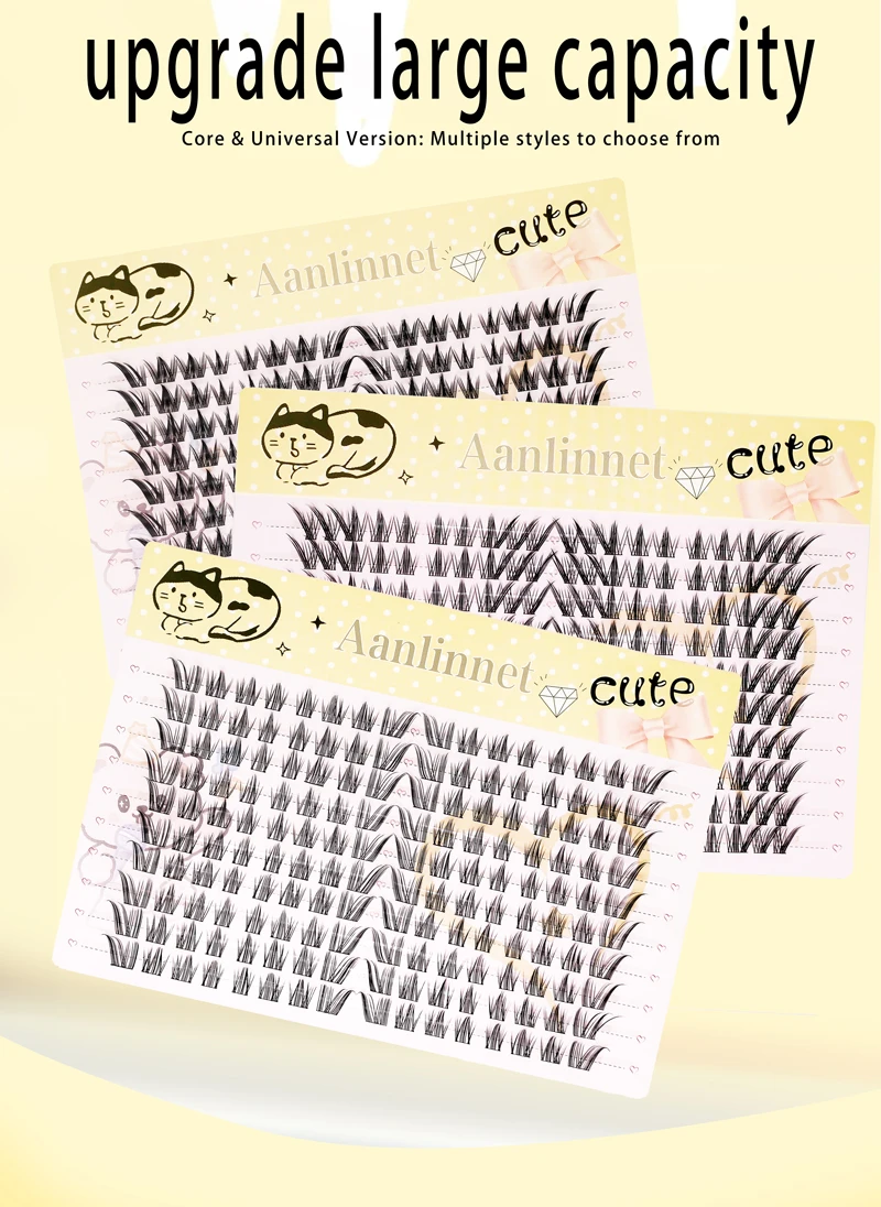 DIY falsche Wimpern, 20 Reihen, natürliche Längenkombination, wiederverwendbar, mehrere Stile verfügbar, falsche Wimpern – Detail 1
