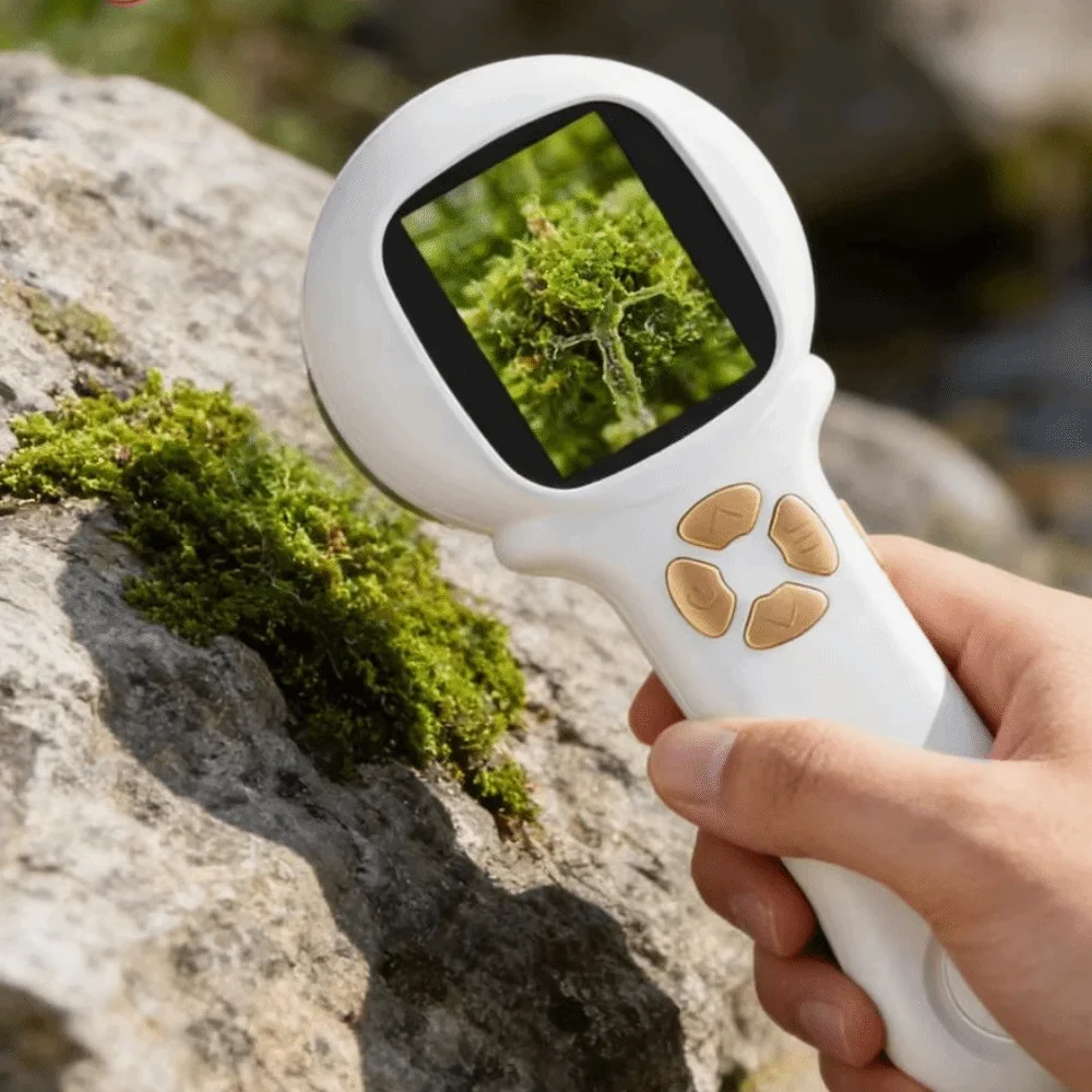 2 Inch IPS Screen Children's Digital Microscope HD Portable Handheld Digital Microscope 2 Million Pixels Handheld Microscope