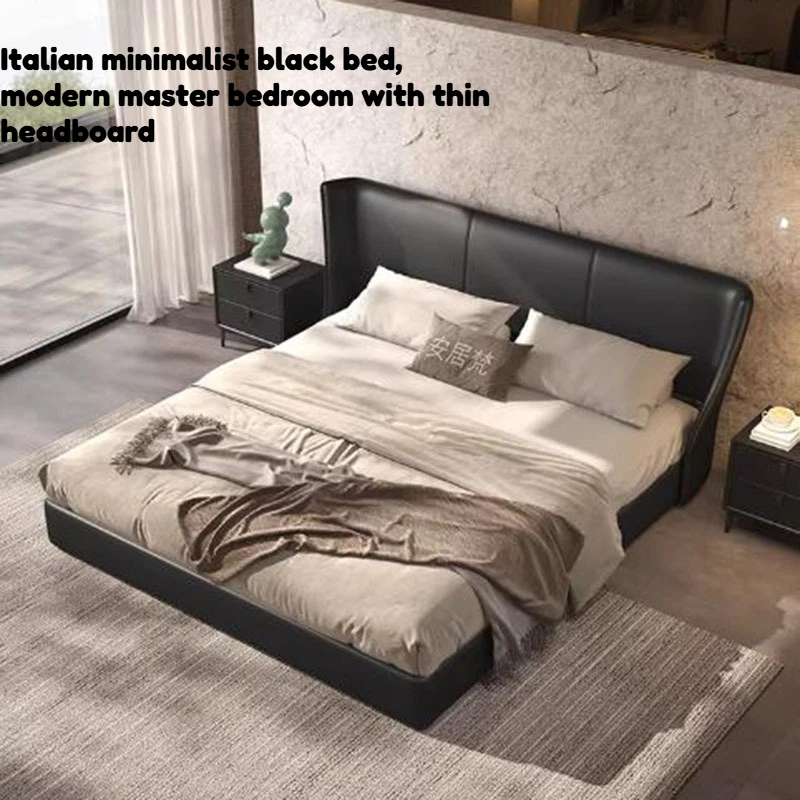 

Waterproof Unique Thin Beds Modern Bedrooms Minimalist Queen Frame Bed Headboards Double Under Storage Luxury Home Furniture