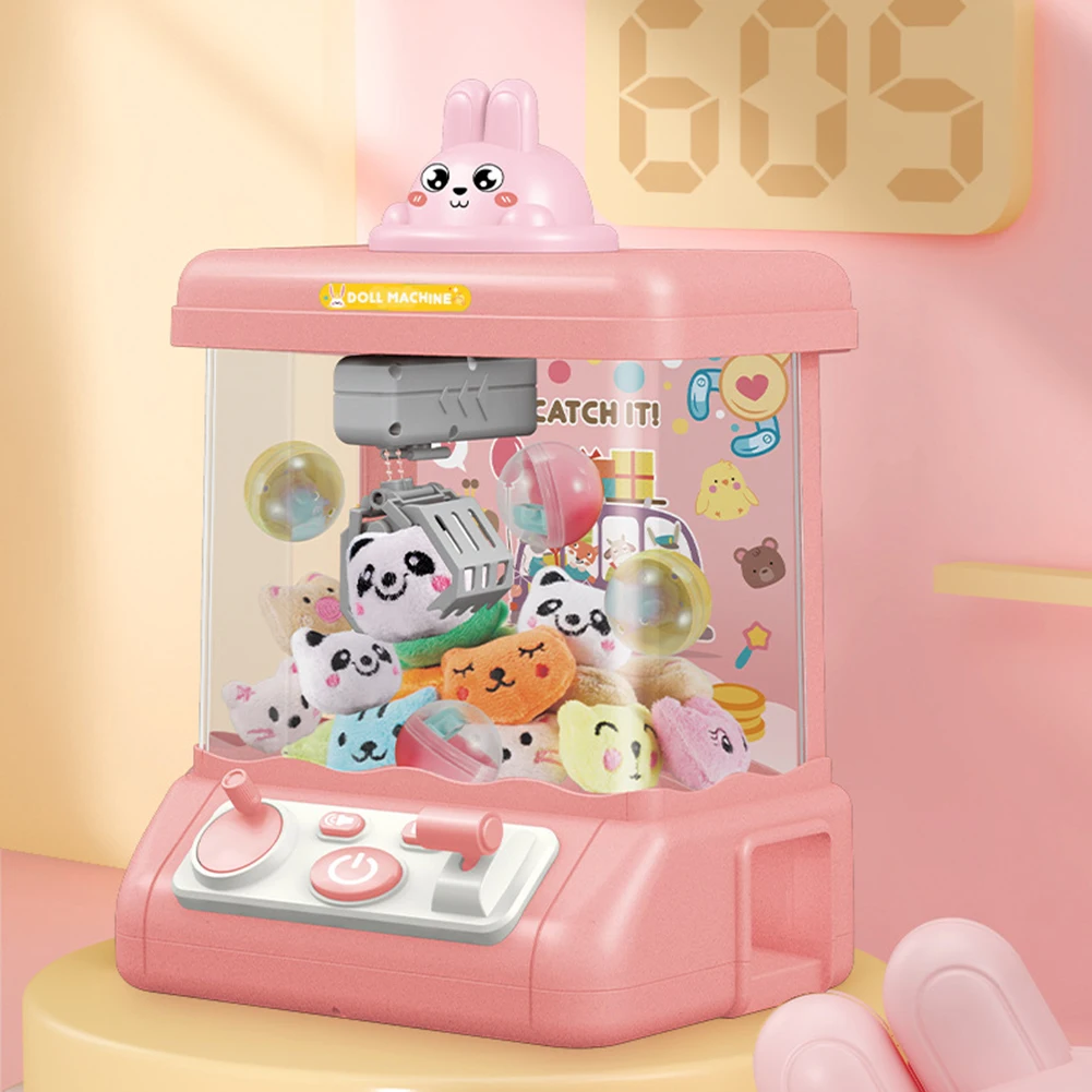 

Automatic Arcade Game Toys USB Charging Claw Catch Toy Machines with Music & Light Strong Grip Kids Birthday Gifts