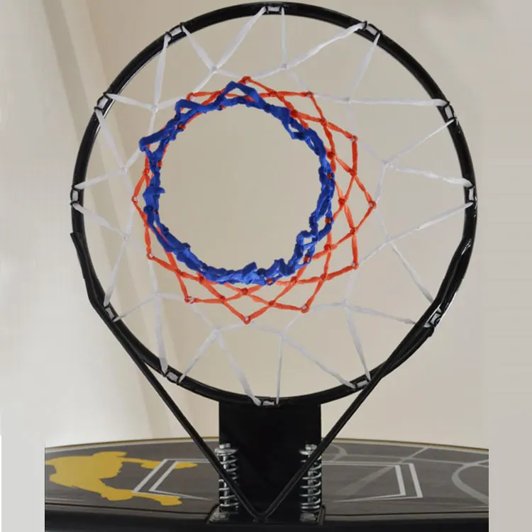 Cerchio da basket a doppia molla con tabellone in PE, canestro da basket da esterno portatile regolabile in altezza per interni per bambini