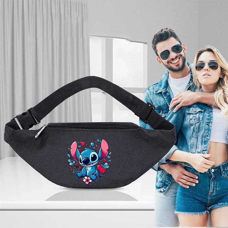 Disney Stitch Belt Pouch Pockets Fanny Waist Bag Waterproof Running Belly Male Ladies Sports Waistbag Pack Phone Bag Men Women