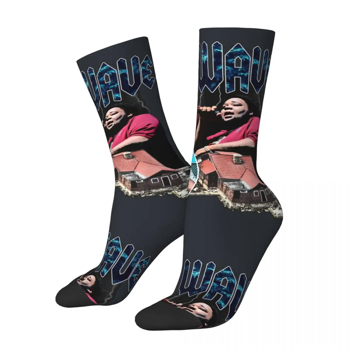 Hip Hop Retro Men's compression Socks Unisex rod wave Street Style Seamless Printed Crew Sock official-website tops fugees