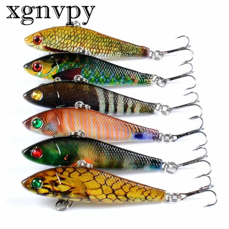 xgnvpy Luya Bait Submerged Painted Bait VIB Full Swimming Layer Bionic 6.5cm/8.5g Plastic Hard Bait Perch Black Carp