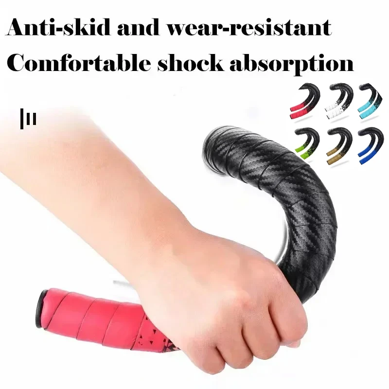 

Лента на руль велосипеда, антивибрационная лента из искусственной кожи, EVA, изогнутая лента для велоспорта, шоссейного велосипеда, дышащая нескользящая ручка, обертка для ремня