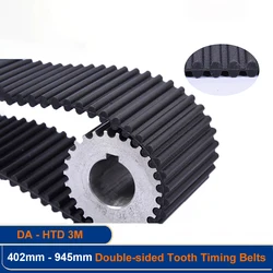 1Pcs DA HTD3M Double Side Tooth Synchronous Timing Belt Perimeter 402 420 432 438 444 450 462 474 480 - 945mm Width 6 10 15 20mm