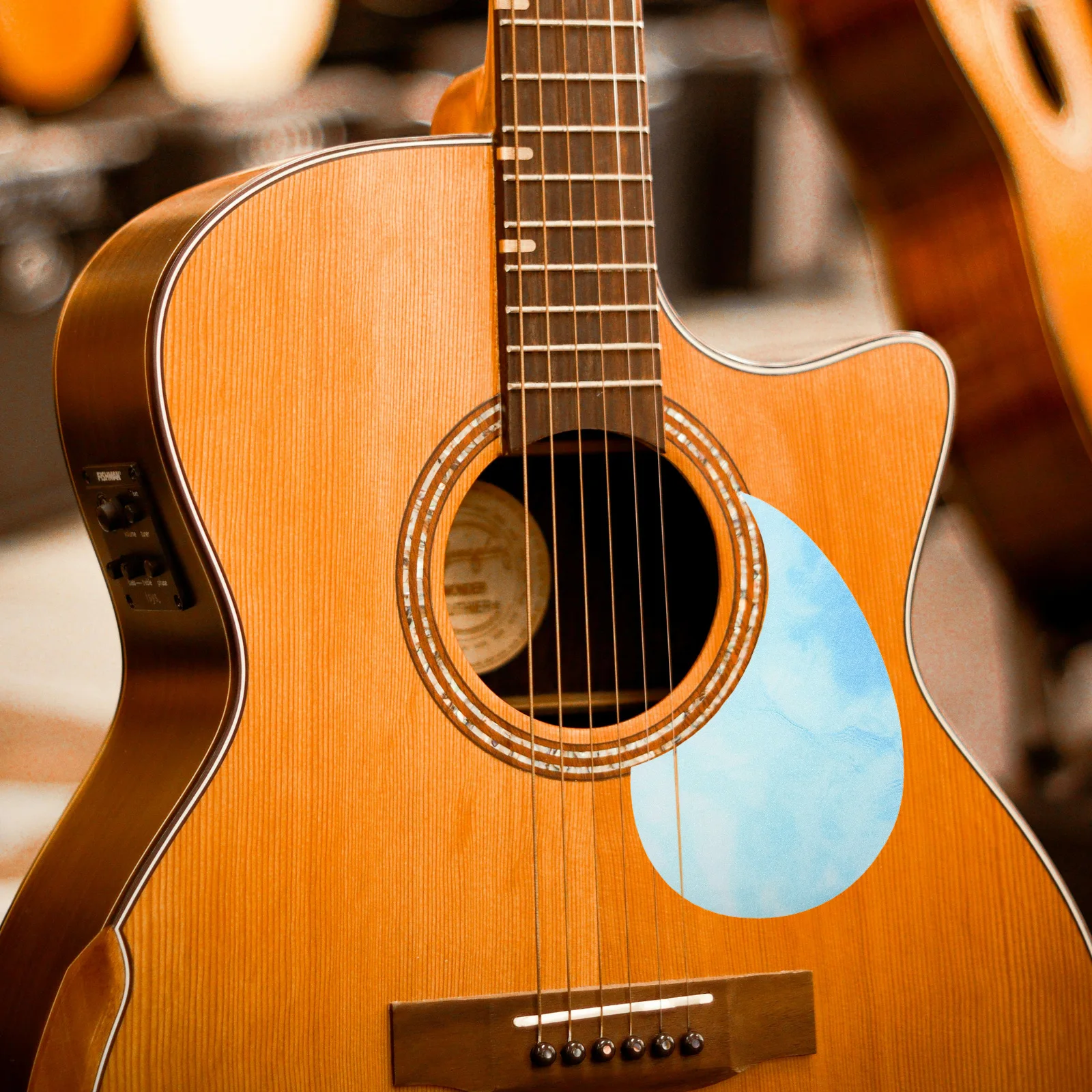 

Guitar Pickguard Comma Shape Ballad Acoustic Protection Folk Electric Epoxy Sticker