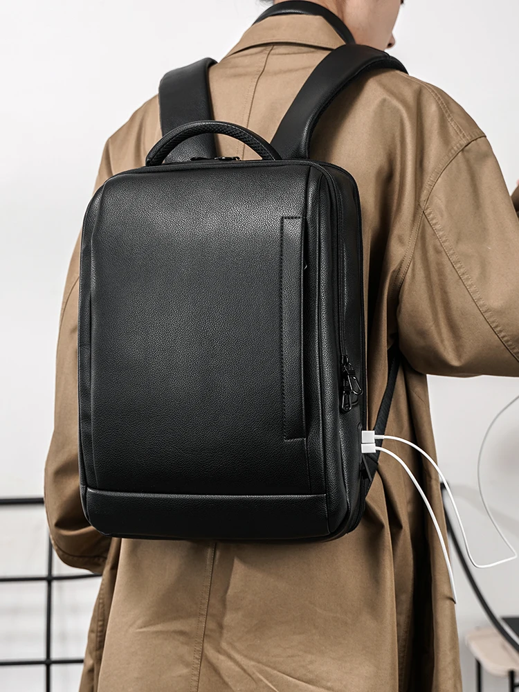 通勤や出張用の大容量メンズラップトップバックパック-56-インチトラベルバックパック多機能コンピューターバッグ