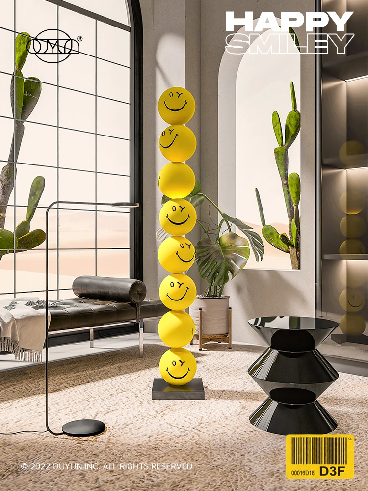 Creative Smiley Face Decoration Light Luxury High-End Device Sculpture Decoration