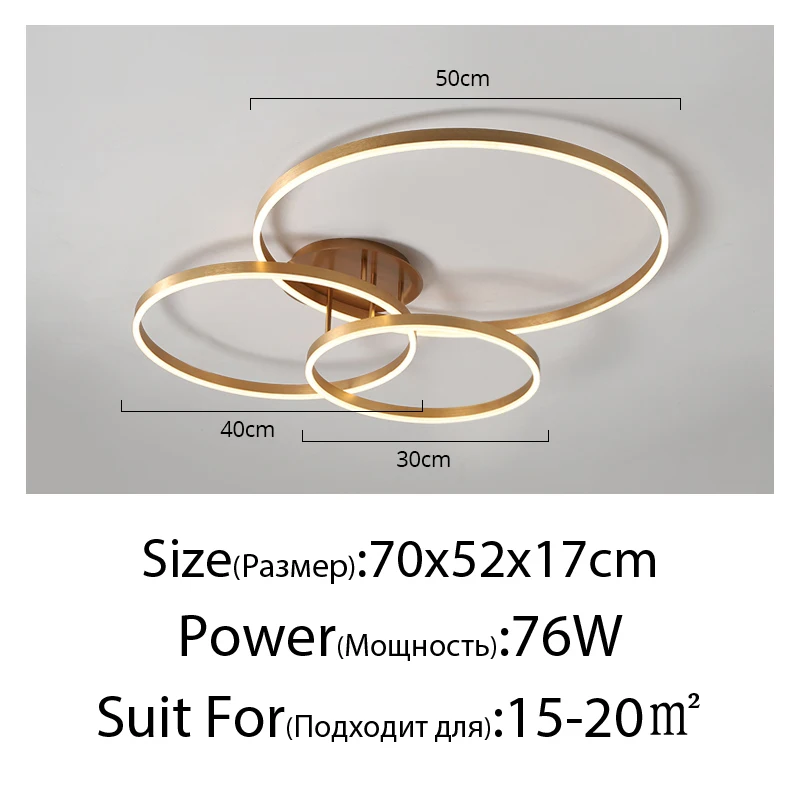 Nordic Creatieve Led Cirkel Kroonluchters Slaapkamer Woonkamer Eetkamer Verlichting Kroonluchter Goudbruin Glanzende Lamp Huis Binnenlampen