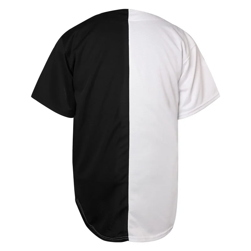 New 2024 Summer Men's Baseball Shirt Short Sleeve Hip Hop Loose Baseball Jerseys For Men Uniform White Black