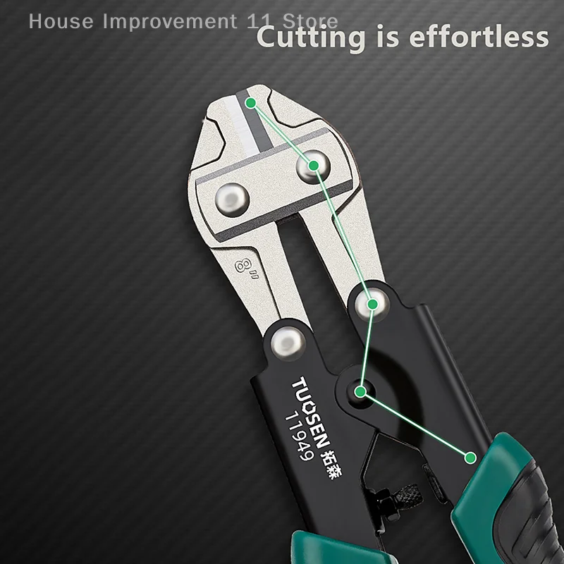8" Mini Bolt Cutter Multitool Steel Wire Cutter Bolt Cutter Wire Rope Clamp Plier Labor-saving Multi-functional Cutting Scissors
