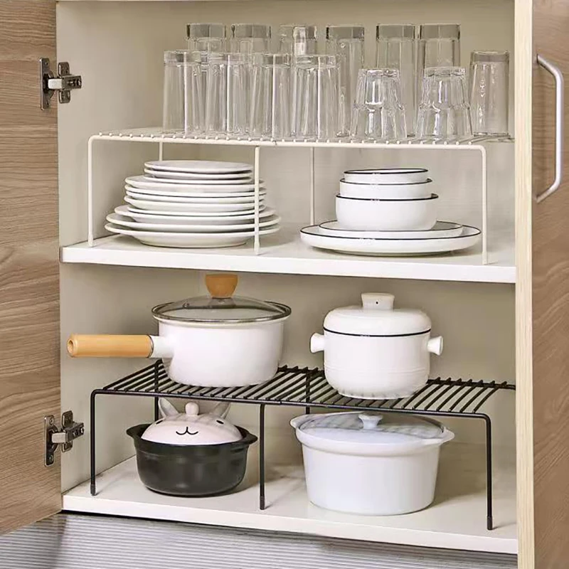 Kitchen Storage Rack Spice Shelf Home Use Plastic No Drilling Required Adjustable Kitchen Supplies Shelf Spice Organizer