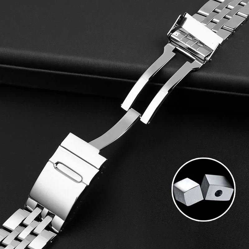 316L stainless steel watchband 22mm 24mm solid metal wristband for breitling Watch strap mens watch bracelet for A49350 AB042011 view 6