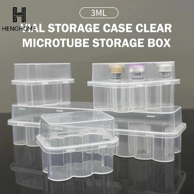 3ML Vial Storage Case Clear Microtube Storage Box Foldable Freezer Tube Box Pixelated Life Supplies Peptide Case