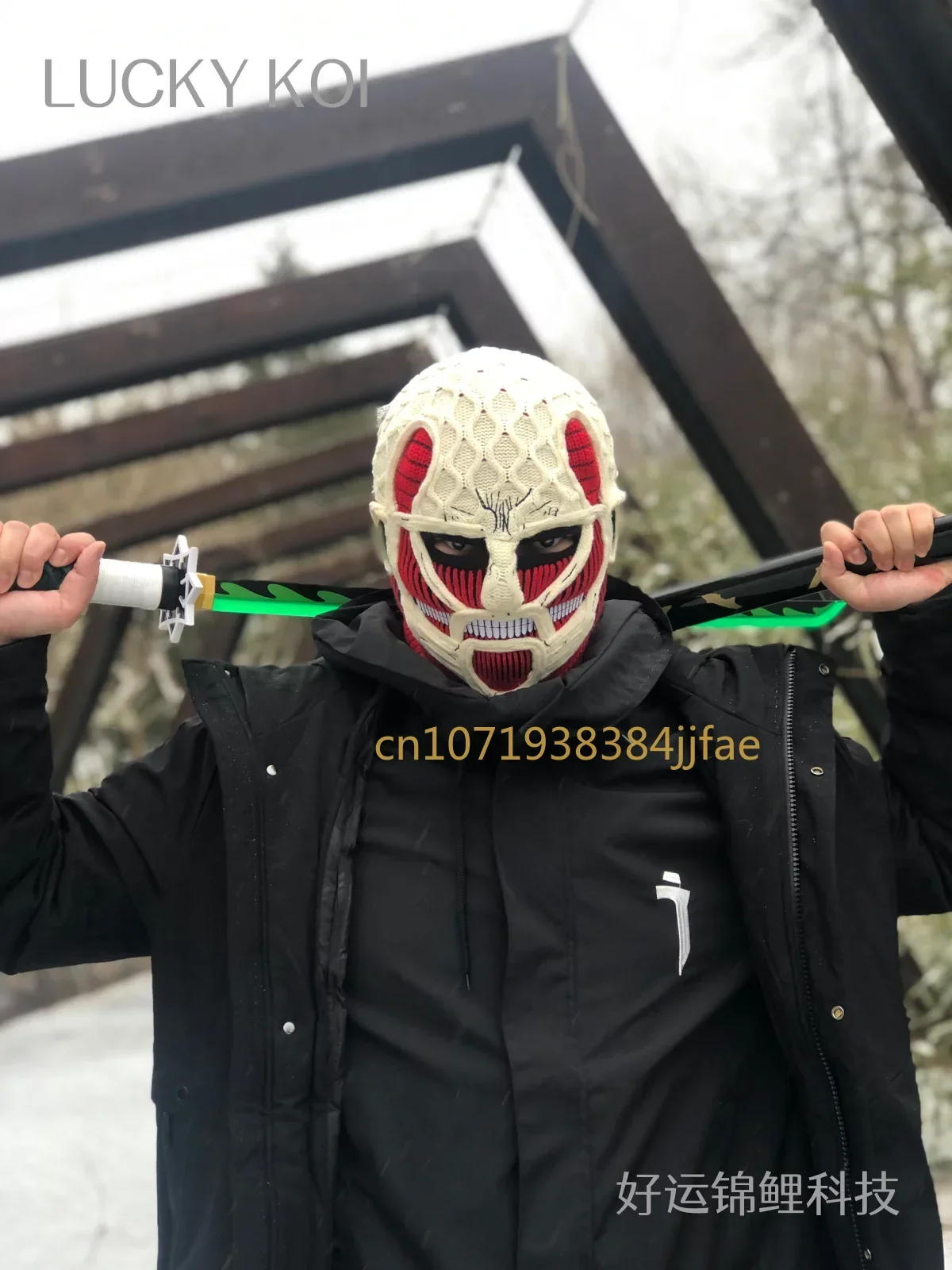 Attack on Titan Mask Popular Ski Mask  Riding Face Mask  Mens Caps Handmade Fall Winter Warm Beanies  Face Hats for Men